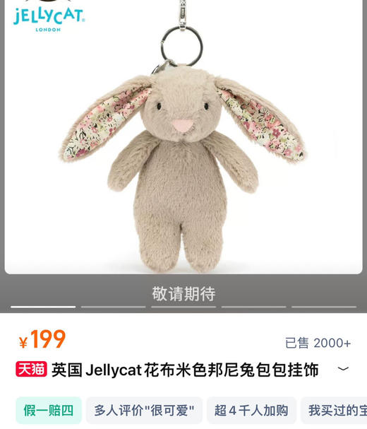 原单正品Jellyc*t新款邦尼兔挂件101908 商品图4