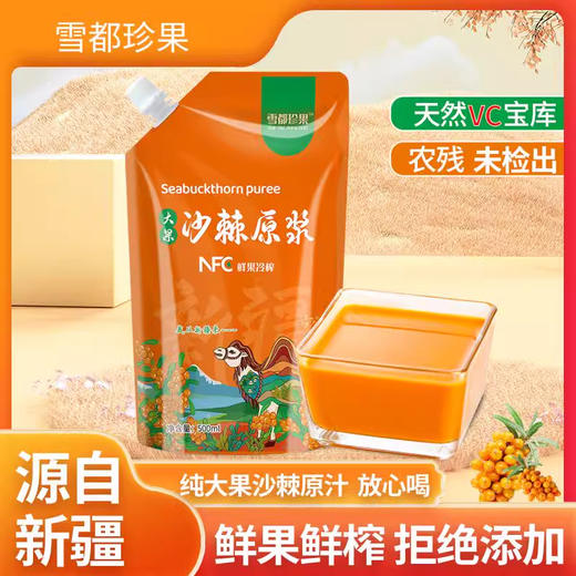 雪都珍果沙棘原浆500ml 商品图0