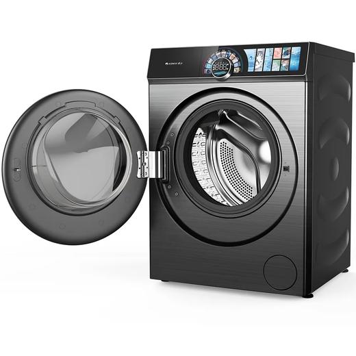 GREE格力 臻柔滚筒洗衣机 XQG100-D1401Fa1 10kg 超薄平嵌 快净如新 (珍珠黑) 商品图3