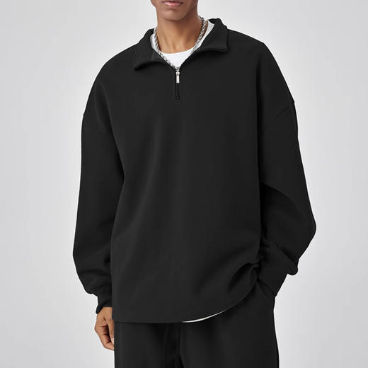 裁缝学苑MQ46半拉链落肩长袖卫衣纸样卫裤套装男装上衣裤子版型样板 商品图3