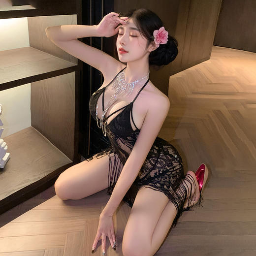 午夜恰恰流苏摆透视睡裙6156 商品图2