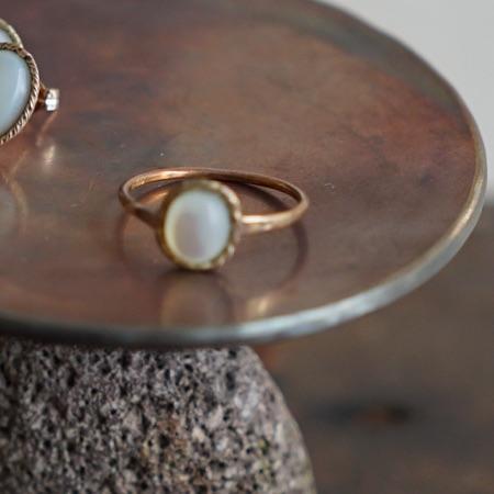 T O I L E  椭圆贝母戒指​​(Oval Shell Ring R215) 商品图0