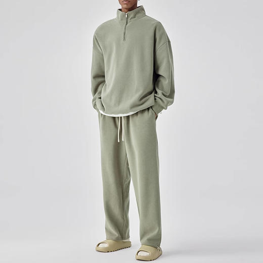 裁缝学苑MQ46半拉链落肩长袖卫衣纸样卫裤套装男装上衣裤子版型样板 商品图6