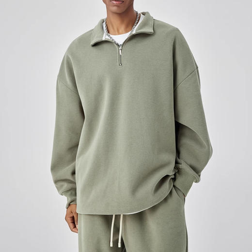 裁缝学苑MQ46半拉链落肩长袖卫衣纸样卫裤套装男装上衣裤子版型样板 商品图5