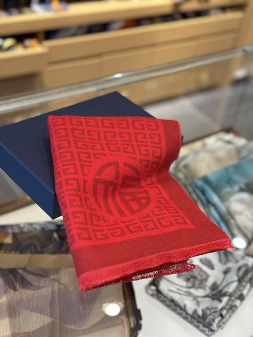 优品堂【福提】30*175双面“福花菩提”提花拉绒长巾 商品图2