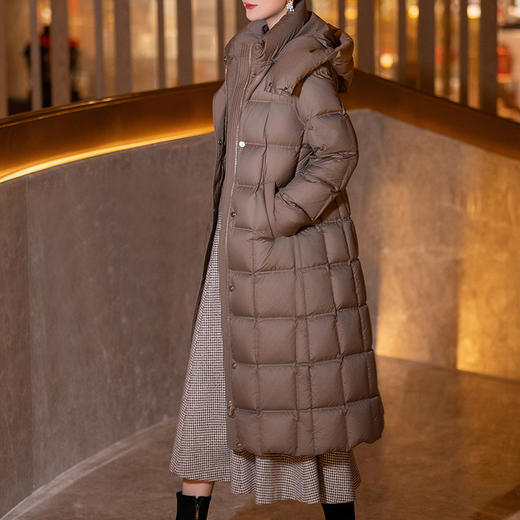 YBY 3899C33羽绒服修身收腰加厚过膝中长款棉衣 商品图1
