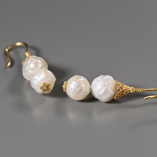 宫廷后妃像同款珍珠“福禄”耳环 商品图6