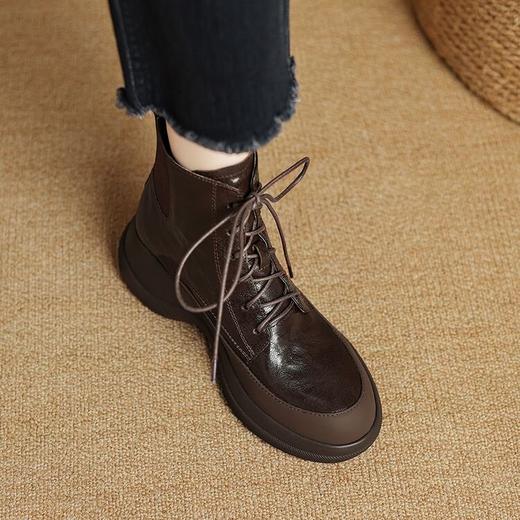 【预售5天】百搭厚底马丁靴女秋冬季新款松糕休闲加绒短靴CFE&C6072 商品图2