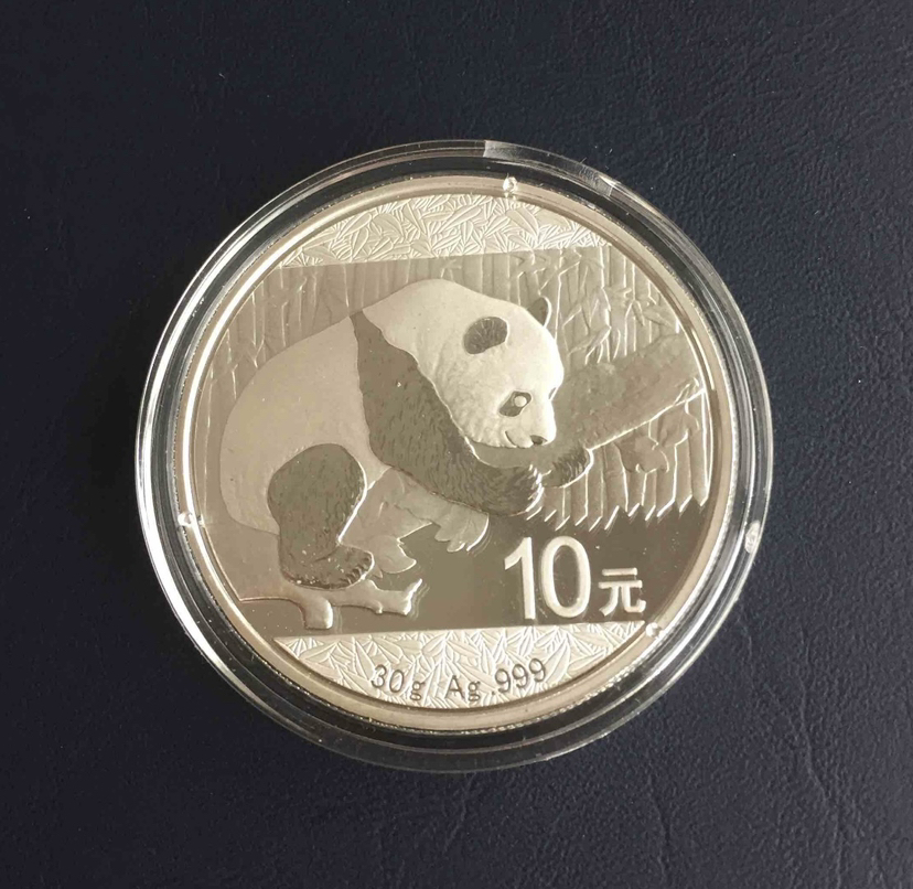 2016年熊猫银币，含纯银30g!(带证书）