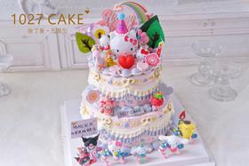 1027CAKE | 三丽鸥派对  公仔多多  hellokitty