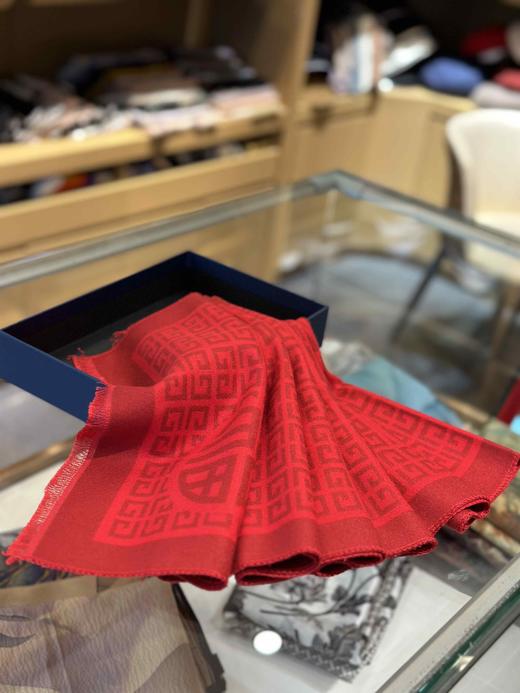 优品堂【福提】30*175双面“福花菩提”提花拉绒长巾 商品图6