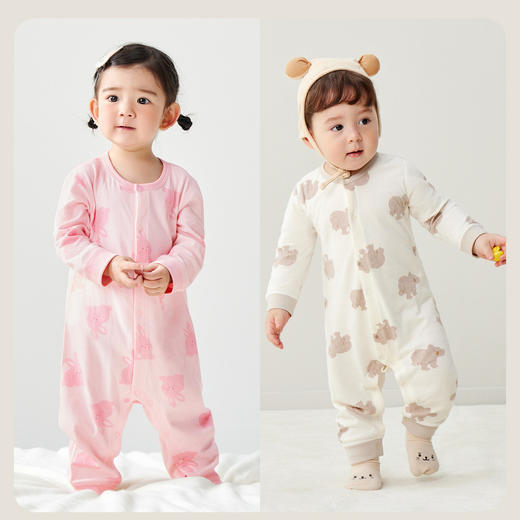 【植物芯】迷你巴拉宝宝纯棉打底连体衣婴儿亲肤柔软家居爬服 商品图2
