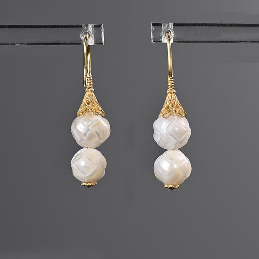 宫廷后妃像同款珍珠“福禄”耳环 商品图1