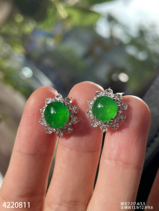 4220811，蛋面耳钉。具体价格微信咨询 商品图5