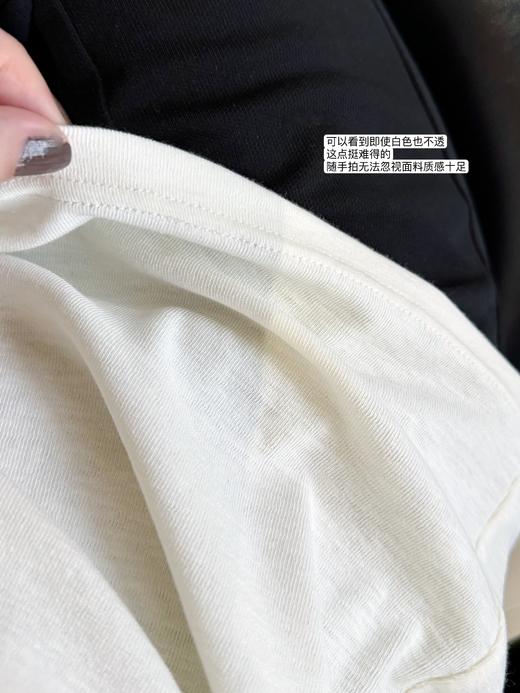 草莓燕麦奶 强烈建议2色入!! 超好穿的兰精天丝棉针织tee/打底衫 橡皮粉/杏仁白 商品图4