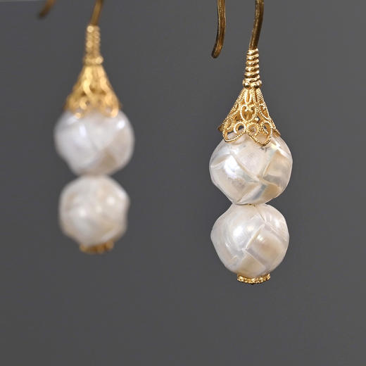 宫廷后妃像同款珍珠“福禄”耳环 商品图3