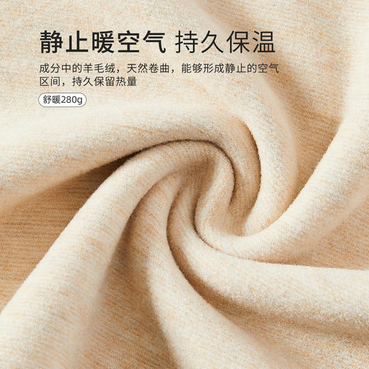 都市丽人女士发热纤维套装圆领蚕丝羊毛绒保暖衣2W31A4 商品图11