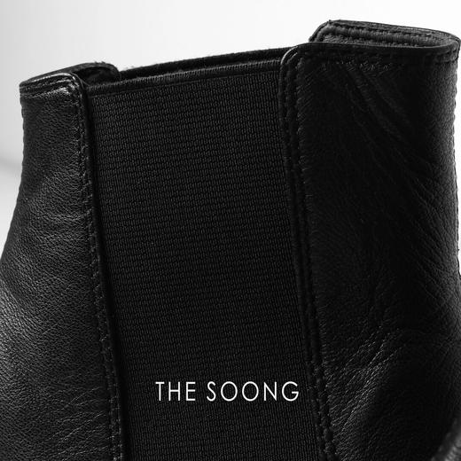 THESOONG经典法式羊皮柔软舒适质感一脚蹬分趾短靴HWXZ6099 商品图3