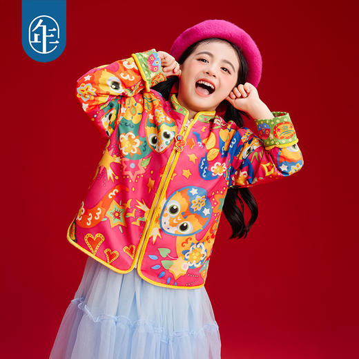年衣童装儿童唐装外套冬季新品男女童新中式国风拜年服上衣旺得不得了唐装外套 商品图3