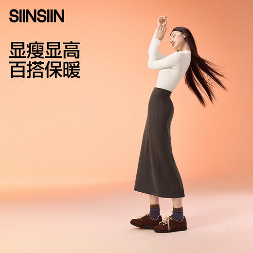 【分销供货】SINSIN加绒直筒裙 商品图0