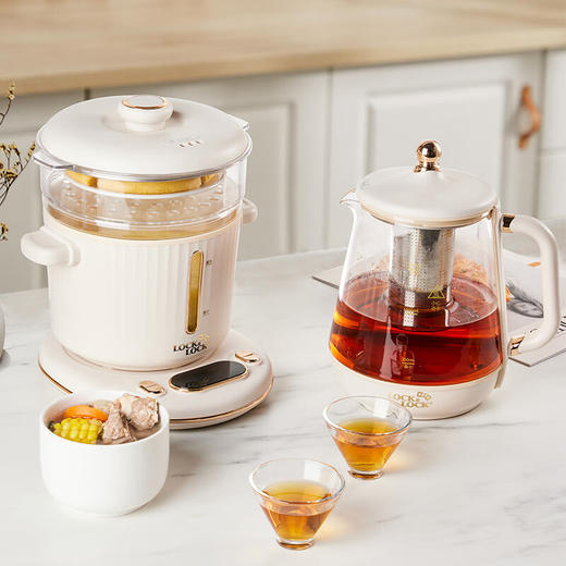 【分仓直发包邮】乐扣多功能养生壶套装白色800W EJP1217WHT 商品图0