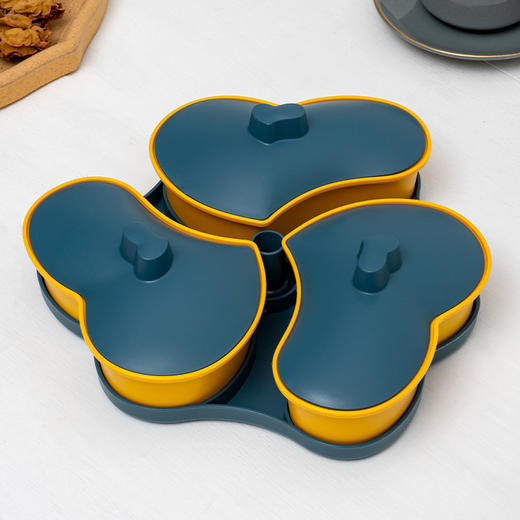 【客厅颜值好物！创意分格糖果盒】莫兰迪欧式果盘创意干果盘客厅网红果盘零食盘糖果盘，浪漫心形设计，仪式感满满。ry 商品图5