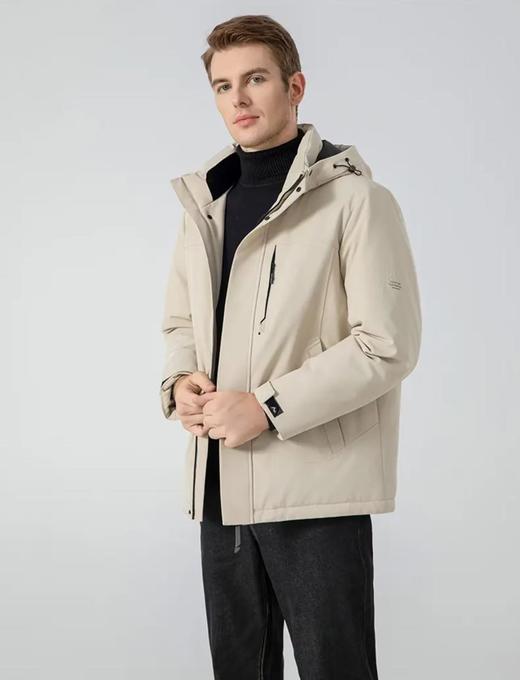 【防风防泼防寒 修身版型 90白鸭绒】罗蒙军事风石墨烯内里羽绒服外套 商品图4