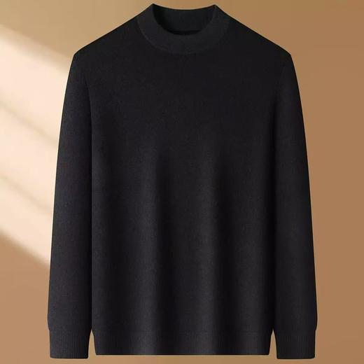 【羊毛+羊绒套头衫】占姆士羊毛羊绒衫男加厚毛衣半高领100%羊毛抗起球 商品图3
