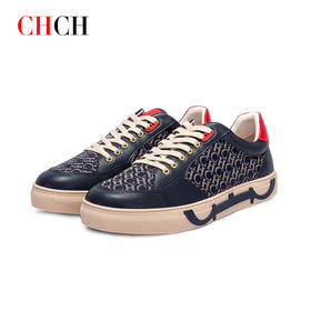 CHCH平衡鞋2024秋冬新款男鞋运动鞋字母logo拼接透气系带休闲板鞋CO2A2131