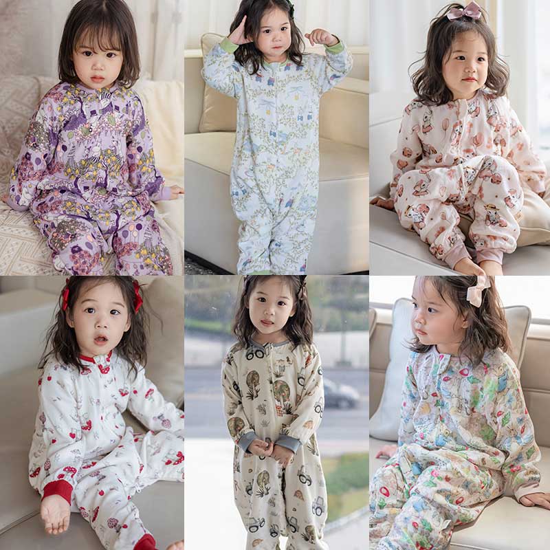 【云优选】BabyStormi宝宝 四层/六层 睡袋竹纤维纱布睡衣家居春秋男女童分腿防踢被（周六日不发货）