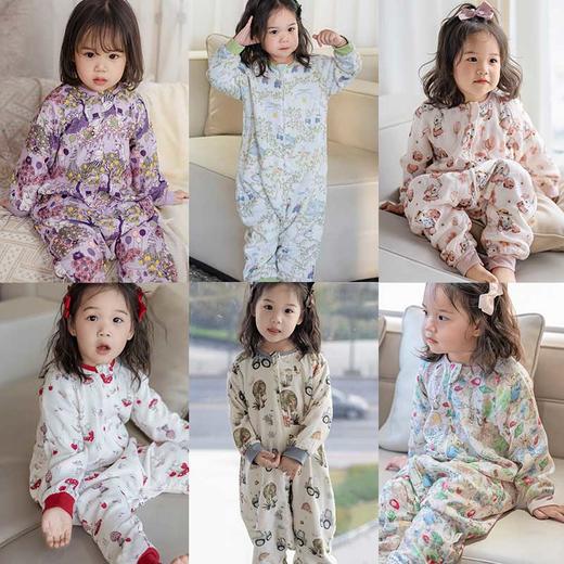 【云优选】BabyStormi宝宝 四层/六层 睡袋竹纤维纱布睡衣家居春秋男女童分腿防踢被（周六日不发货） 商品图0