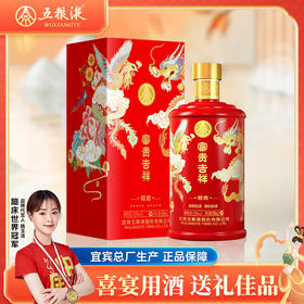 五粮液 送礼佳品 富贵吉祥精致 固态法浓香型白酒52度500ml*1瓶