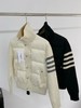 ThomBr*wne /汤*布朗 四杠针织袖拼接立领羽绒服 商品缩略图4