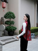 盛唐牡丹| 双龙团纹真丝花蕾缎马甲-红色 商品缩略图4