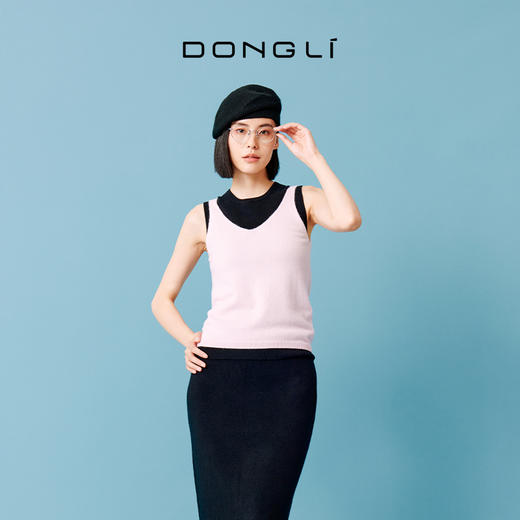 东黎 • 山羊绒女士秋冬休闲舒适打底背心 4087 商品图3