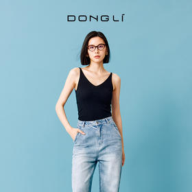 东黎 • 山羊绒女士秋冬V领吊带背心 3666