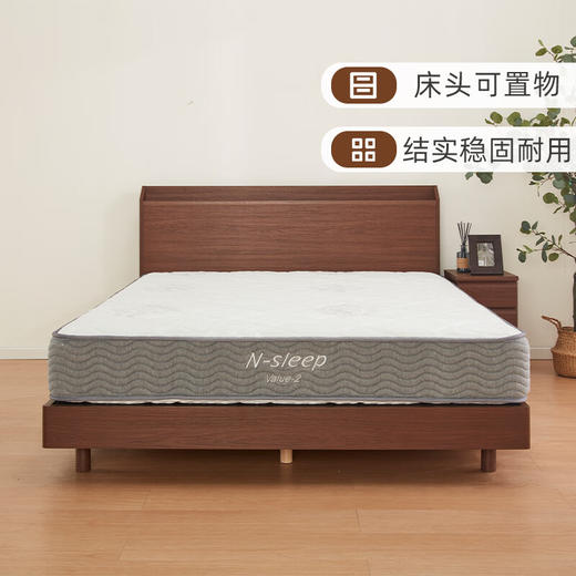 【家具】小单人/单人/双人/大双人床 吉欧2 浅棕/中棕/水洗白 商品图0