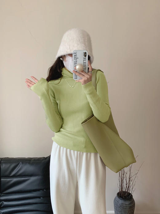 <曾小咸推荐>堆堆领羊绒打底衫 日常99/件 秒杀59.99/件！115/2件！【预售款，预计3-15天发货】 商品图3