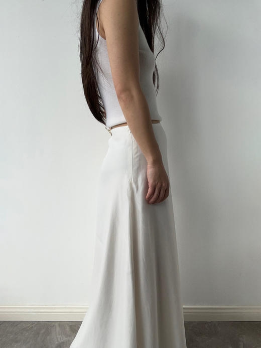 Puree｜#1978 Square-neck Tank  & #1974 side slit pencil skirt 纯羊绒方领背心+侧开杈半身裙 [黑 / 未染色本白] 商品图1