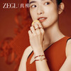 ZEGL真柳设计师小红花天然红玛瑙笑脸爱心戒指女小众串珠叠戴指环 商品缩略图3