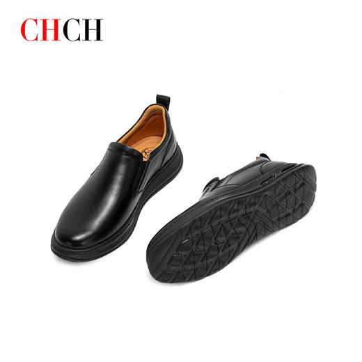 CHCH平衡鞋2024秋冬新品头层光面牛皮软底一脚蹬男士皮鞋CO2A2062 商品图4