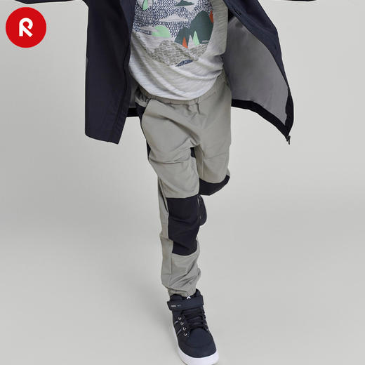 reima男女儿童户外运动裤大童2024春季新款拼接耐磨休闲拒水长裤 商品图4