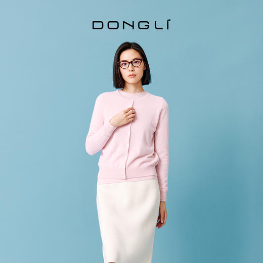 东黎 • 小山羊绒女士秋冬圆领开衫 21C208 商品图0