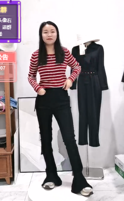 QG0299#牛仔鸭掌长裤