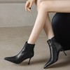 【预售5天】秋冬季新款靴子尖头细跟压花羊皮时装靴简约百搭短靴女FDJ&YC-332 商品缩略图3