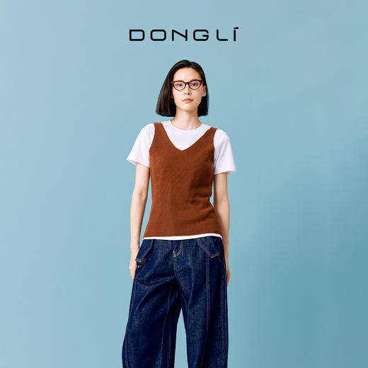 东黎 • 小山羊绒女士秋冬季V领双面无痕保暖打底背心 2022 商品图5