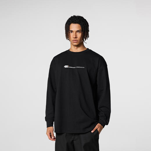 【Achock官方店】潮牌简约纯色字母印花打底长袖美式高街圆领T恤 商品图2