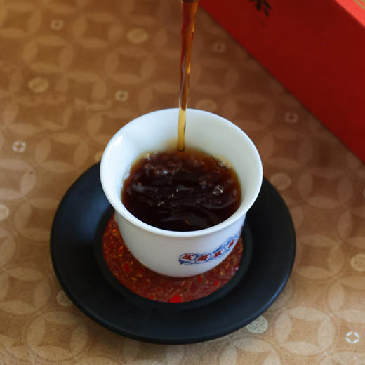压箱底迎客茶 陈香普洱茶 熟茶 云南普洱茶 礼盒装200克/24泡 商品图4
