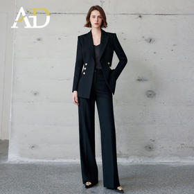 AD新款女春秋套装大学生公务员面试职业装时尚显瘦气质西服正装