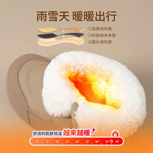 ZHR则则加绒保暖雪地靴防水厚底防滑女鞋2024冬季新款百搭棉鞋女 商品图2